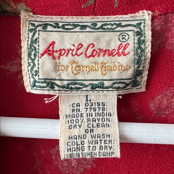 Vintage April Cornell Button Front Maxi Dress - Picture 2 of 8